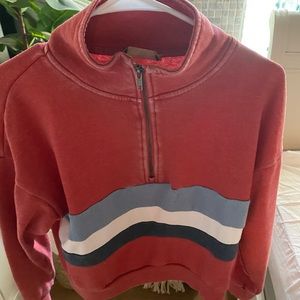 multi colored pink rose small pullover sweatshirt!